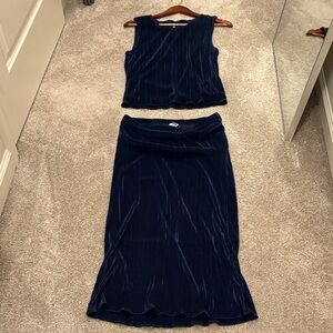 J. Crew Factory Dark Blue Skirt Set